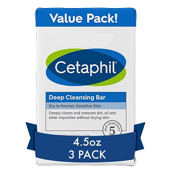 Cetaphil Bar Soap, Deep Cleansing Face and Body Bar