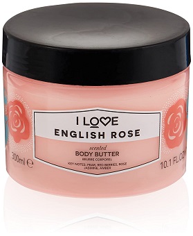 I Love English Rose Scented Body Butter Vitamin E and Aloe Vera