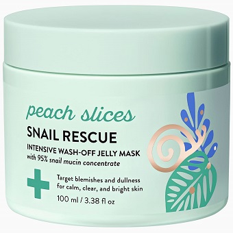 Peach Slices Snail Rescue Intensive Treatment Wash-Off Face Mask