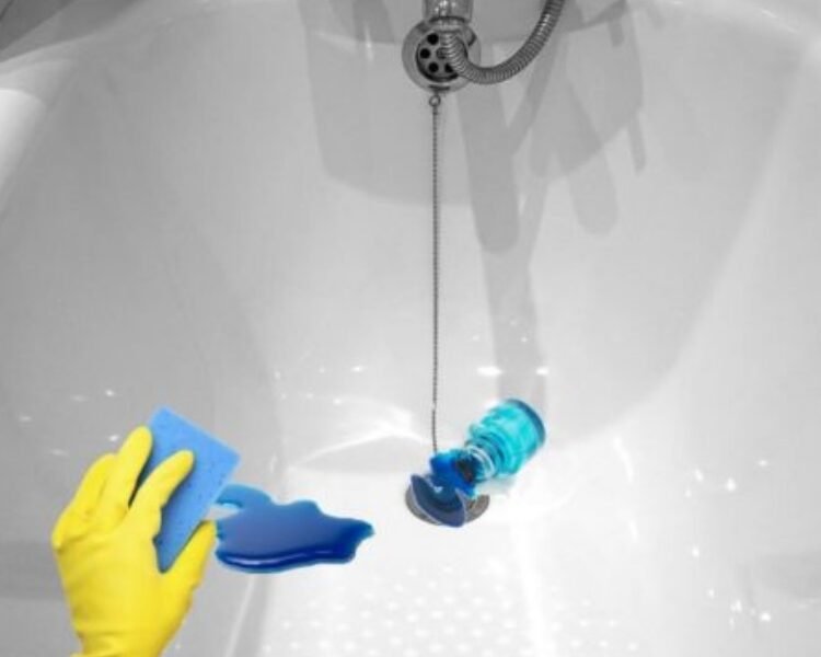 how to remove hair dye stains from bathtub